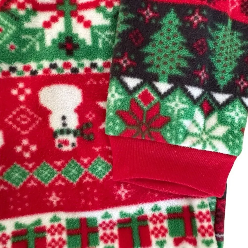 The Children's Place Christmas 1 Piece Hooded Pajamas Red Green Size 16